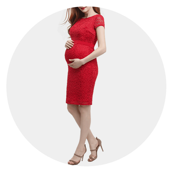 Kimi and Kai Nancy Stretch Lace Maternity Dress image